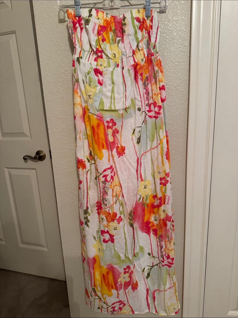Floral Strapless Maxi Dress